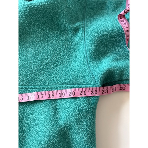 Vintage Columbia Fleece Pullover Snap Sweatshirt USA Turquoise Navy Women Medium - Picture 12 of 16